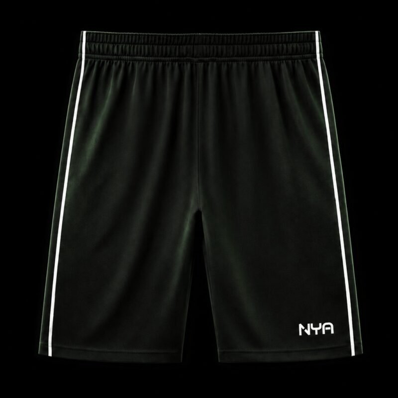 black shorts